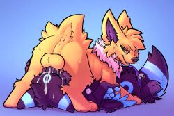 69_position all_fours anus balls bodily_fluids cum duo eeveelution female feral generation_1_pokemon generation_2_pokemon genital_fluids genitals hi_res irrumatio jolteon lying male male/female neck_tuft nintendo on_back oral pawpads penile penis_in_mouth perineum pokemon pokemon_(species) sex tuft umbreon yurusa