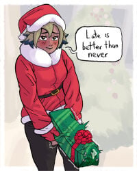 1futa ass big_cock big_penis blue_hair blush blush_lines blushing boobs breasts butt christmas christmas_clothing christmas_outfit cock disney disney_channel english english_dialogue english_text futanari futanari_only gift gift_box gigantic_cock gigantic_penis hips huge_cock huge_penis massive_cock massive_penis multicolored_hair penis precum precum_drip precum_on_penis santa_costume santa_hat short_hair softygear text text_box text_bubble the_owl_house thighs tits vee_(the_owl_house) vee_(the_owl_house)_(human) vein veins veiny_cock veiny_penis yellow_hair yellow_pupils