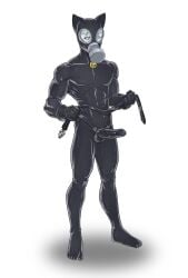 abs adrien_agreste aged_up anal_plug biceps buttplug buttplug_tail calves cat_bell cat_boy cat_ears cat_noir cat_tail catboy catsuit clawed_fingers white_background face_mask fetish_wear gas_mask gimp gimp_suit green_eyes hero hidden_face leather_belt left_handed male male_only miraculous_ladybug muscular muscular_male muscular_thighs pawprint pecs ring rubber rubber_clothing rubber_suit russian_clothes solo_male superhero tail_belt toe_socks reiner55 cock_sheath genital_sheath rubber_cock fake_penis