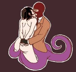 1boy 1girls 2d anal anal_sex double_penetration double_vaginal female holding_hands holding_hands_behind human human_female kiss kissing male passionate passionate_kiss passionate_sex scout's_mother spy_(team_fortress_2) standing straight team_fortress_2 tentacle_in_ass tentacle_in_pussy tentacle_sex tentacles tentaspy vaginal_penetration