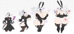 1girls ? ass ass_bigger_than_head ass_expansion big_ass big_breasts bimbo bimbofication blindfold breast_expansion breasts breasts_bigger_than_head bunny_ears bunny_girl bunnysuit clothing expansion female female_only growth hair_growth hairband huge_ass huge_breasts hyper hyper_breasts light-skinned_female light_skin long_hair nier nier:_automata sequence short_hair solo thick_thighs thighhighs transformation wantoo34 white_hair yorha_2b