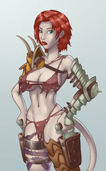 1girls annah_of_the_shadows armor breasts cleavage curvy dungeons_and_dragons erect_nipples female female_only fenrir_(artist) large_breasts loincloth nipple_bulge nipples pale_skin panties planescape planescape:_torment pokies pubic_hair skimpy skirt tiefling torn_clothes unconvincing_armor weapon wizards_of_the_coast