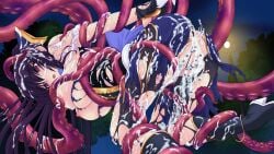 1girl after_sex ass blush boots bound breasts bukkake cum cum_in_pussy cum_on_ass cum_on_body cum_on_breasts cum_on_clothes cum_on_hair cumdrip egg_laying empty_eyes facial game_cg genseishinki_sacred_virth high_heels lamppost large_breasts large_variant_set long_hair long_tongue magical_girl night nipples non-web_source official_art open_mouth outdoors pantyhose purple_eyes purple_hair rape restrained sacred_noire self-datamine solo tentacle_sex tentacles tongue torn_clothes torn_pantyhose variant_set yuugure_pairo yuuki_setsu