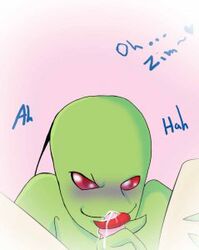 alien dib human invader_zim male male_only multiple_males oral penis pov smooth_skin tagme tongue yaoi zim