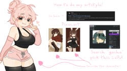 1girls ai_generated big_boobs big_breasts big_hips big_thighs big_tits boobies boobs breasts curvy curvy_female curvy_figure happy happy_expression hips honeybunn honeybunn14 honeybunn14_(inspired) how_to oc original_character pixai thighs tits titties tutorial