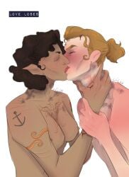 nonbinary_(lore) futanari t4t futa long hair interracial elf missing_eye scar tattoo hickey bite_mark rape raped_female raped_futa tongue bruise choking breath_play earrings ginger blood blood_on_face breasts erect_nipples extreme_french_kiss extreme_blush closed_eyes hate_sex hate_fuck implied_sex text dmitri_mikhailovich cipher_crux spaceships_and_vodka(webcomic) leonardoeatscarrots(artist) letstryartemy(artist)