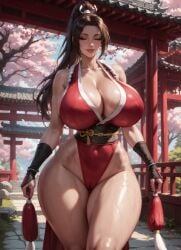 10_seconds ai_animation ai_generated ai_video big_lips brown_eyes brown_hair cameltoe cherry_blossoms cleavage fatal_fury glistening_body high_quality huge_breasts japanese_female king_of_fighters kunoichi looking_at_viewer mai_shiranui moonchild41 no_sound ponytail revealing_outfit smiling_at_viewer snk street_fighter_6 swaying_hips sweat tagme thick_thighs video voluptuous_female walking_towards_viewer wide_hips