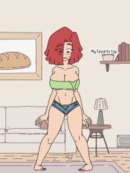 animated barely_clothed big_breasts bigger_female blush breast_expansion breasts chomchomdraws cleavage giantess giantess_growth gigantification growing growth growth_sequence height_growth huge_breasts mini_giantess orange_hair original_character outgrowing_clothes ripped_clothing surprised tagme taller_female thin_thighs video wardrobe_malfunction