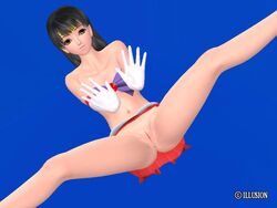 1girls 3d anus ass bishoujo_senshi_sailor_moon clothes clothing color female female_only human illusion_(artist) rei_hino sailor_mars skirt solo tagme vulva