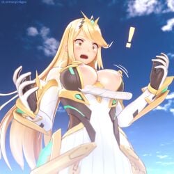 mythra from nintendo by luminaryofages