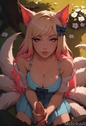 ahri from k/da all out series by mobolusai