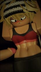 10_seconds 2boys 3d 9:16 animated beanie belly blonde_hair cute femboy gay gym_clothes hoover_(hooverrr34) hooverrr34 no_sound penis penis_on_belly roblox robloxian self_upload shorter_than_30_seconds stomach tagme video yoga_pants