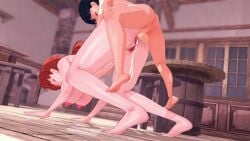 1boy 1girl 3d 3d_animation animated ass auburn_hair black_hair cum_in_pussy delia_ketchum_(pokemon) female incest koikatsu larger_female male maxjay mother_and_son pokemon satoshi_(pokemon) sex sex_from_behind size_difference smaller_male sound tagme video
