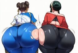 ai_generated asian ass ass_focus chun-li crossover female girl hnakano88929 spy_x_family street_fighter tagme yor_briar
