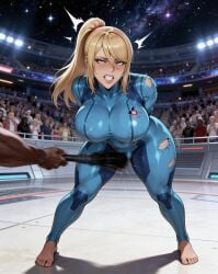 ai ai_art ai_generated angry angry_expression angry_face angry_female arena attitude_adjustment audience barefeet barefoot bdsm bdsm_gear bdsm_room big_breasts big_pussy bit_tits blonde_female blonde_hair blue_bodysuit bodysuit bondage breasts brutal cameltoe cameltoe_leggings cameltoe_spandex captured clitoris_bondage clitoris_torture clitoris_whipped damsel_in_distress dark-skinned_male dazed defeat defeated defeated_heroine distress duo embarrased_horny embarrassed embarrassed_female enjoying_punishment enjoyment extreme_pleasure female female_focus flogger flogging gameover helpless helpless_female high_heels impact interrogation interrogation_pov leaning_forward legs_apart locked_arms locked_up male masochism masochist metroid motion_blur nipples nipples_visible_through_clothing orgasm orgasm_face orgasm_from_pain overstimulation pain perfect_body pov pov_eye_contact pov_whipping public public_exposure public_humiliation public_punishment public_use puffy_pussy punished punishment pussy_whipping restrained restrained_female restrained_wrists restraints ripped_bodysuit ripped_clothes ripped_clothing ripped_leggings samus_aran shaking shaking_orgasm shaved_pussy slave stiff_nipples struggle struggling surprised_expression tied_up torture tortured trembling_for_pleasure whip whipped whipped_clit whipped_clitoris whipping whipping_pov wide_hips wide_legs wide_thighs zero_suit zero_suit_samus