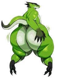 sssonic2 deadlock valve vyper_(deadlock) reptile scalie absurd_res hi_res anthro big_butt butt featureless_chest female flat_chested green_body green_scales huge_butt hyper hyper_butt nude_anthro presenting presenting_hindquarters scales solo thick_thighs