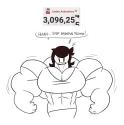 abs biceps breasts female jaiden jaiden_animations muscles muscular_arms muscular_female pecs pictaur