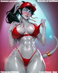 ai_assisted ai_generated alien_girl athena devil devil_horns devil_tail draenei draenei_female draenei_paladin draenei_shaman goddess graenei mario mario_(cosplay) mario_(series) mario_bros monster monster_girl reincarnation succubus succubus_horns succubus_tail thick_ass thick_legs thick_thighs tiefling tiefling_girl world_of_warcraft xoathena