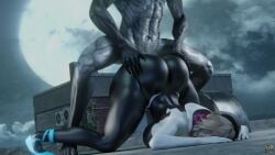 1boy 1girls 3d animated ass big_ass blender bouncing_ass captured claws crossover curvaceous curvy dat_ass defeated doggy_style dreamhawk dressed fat_thighs female forced gwen_stacy huge_ass huge_thighs jack-o_pose male male/female marvel mavixtious monster outlast partially_clothed pawg plump_thighs rape red_barrels sfmdh sound spider-gwen spider-man_(series) superheroine thick_ass thick_thighs video walrider