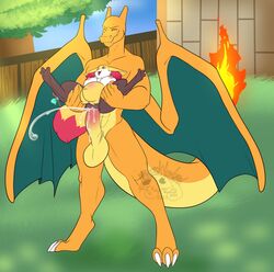 2021 ahe_gao anthro areola balls big_breasts big_penis black_body black_fur bodily_fluids braixen breasts charizard closed_eyes corganda cum cum_in_pussy cum_inside duo fan_character female female_penetrated fence fur genital_fluids genitals grass hi_res inflation inner_ear_fluff larger_male looking_pleasured male male/female male_penetrating male_penetrating_female membrane_(anatomy) membranous_wings nintendo nipples nude outside penetration penis plant pokémon_(species) pokemon pokemon_(species) pussy ribbons seraphine_(roflfox) sex size_difference smaller_female stand_and_carry_position standing standing_sex stick tongue tree tuft vaginal_penetration video_games white_body white_fur wings yellow_body yellow_fur