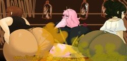 3rd_party_edit accurate_art_style aged_up ass ass_body bbw big_ass big_butt blush chubby_female edit edited fanart fart fart_cloud fart_everywhere fart_fetish farting female full_of_gas gas gassy gassy_female hand_on_ass knowing_look looking_back melissaalli mina_ashido multiple_females multiple_girls my_hero_academia my_hero_academia_(finale) ochako_uraraka post-timeskip rear_view thick_thighs tight_clothing tsuyu_asui voluptuous voluptuous_female wide_hips
