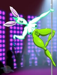anthro bunny_ears electronic_arts female flora_fauna lightning_reed_(pvz) lindwormduality plant plant_girl plantie plants_vs_zombies popcap_games stripper_pole video_game_character