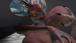 1boy 1boy1girl 1girl1boy 1girls 3d 3d_(artwork) 3d_render alien alien/human alien_girl avian bird_girl blender consensual digitigrade female_alien female_kig-yar female_monster french_kiss french_kissing grabbing_ass halo_(game) halo_(series) hand_on_head human human_male human_male_on_alien_female ibie'shan jackal_(halo) kig-yar kiss kissing monster_girl naked nude nude_female nude_male scalie self_upload vektrie yellow_eyes
