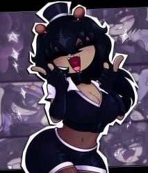 1girls 2025 breasts cosplay dark_skin dark_skinned_female female female_only freckles freckles_on_face long_hair mondongo nestoku oc original_character tagme thighs