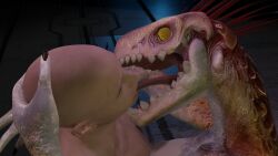 1boy 1boy1girl 1girl1boy 1girls 3d 3d_(artwork) 3d_render alien alien/human alien_girl avian bird_girl blender breasts breasts_out consensual digitigrade female_alien female_kig-yar female_monster french_kiss french_kissing halo_(game) halo_(series) hand_on_head human human_male human_male_on_alien_female ibie'shan jackal_(halo) kig-yar kiss kissing monster_girl naked nipples nude nude_female nude_male scalie self_upload vektrie visible_nipples yellow_eyes