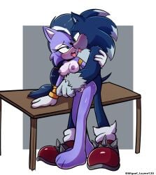 arms_around_partner arms_around_waist blushing kissing kissing_while_penetrated lupe_the_wolf miguel_layme romantic_couple romantic_sex sex_from_behind sonic_the_hedgehog sonic_the_hedgehog_(archie) sonic_the_hedgehog_(comics) sonic_the_hedgehog_(series) sonic_the_werehog sonic_unleashed table_sex tounge_out