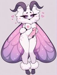 ai_generated ass balls big_ass big_balls big_breasts breasts female furry futa futanari futanarization insects moth nipples original_character pink_eyes pink_hair smile waifu_night