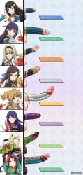 6+girls akikaze_rui artist_name chair character_name curved_penis daiba_nana erection futanari kagura_hikari kushishekku long_image looking_at_viewer penis penis_chart penis_ornament saijou_claudine shoujo_kageki_revue_starlight tendou_maya testicles tomoe_tamao tsuyuzaki_mahiru uncensored veins veiny_penis yumeoji_fumi