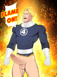 fantastic_four johnny_storm male male_focus male_only marvel marvel_comics reiner55 solo solo_focus solo_male tagme