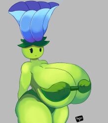 anthro aur3us electronic_arts flora_fauna moonflower_(pvz) plant plant_girl plantie plants_vs_zombies popcap_games video_game_character