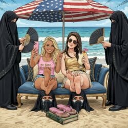 6girls ai_generated alpha_female american_female american_flag american_girl barefoot bdsm beach beach_umbrella beaten beautiful_girl blonde blonde-haired_female blonde_female blonde_girl blonde_hair blue_eyes bondage brown_eyes bruise brunette_female bullying buried buried_in_sand burka chaise_lounge clothed cocktail crossed_ankles crossed_feet crying dark_brown_eyes denim_shorts dominant dominant_female domination enjoying fan fanning_slave feet femdom flip_flops foot_fetish foot_focus footrest footstool happy happy_dom happy_girl helpless helpless_female hijab human_footstool human_furniture humiliated humiliating humiliation humiliation_fetish immobile immobilization injury insult insulting iphone lezdom long_hair loser loser_submits medium_breasts mistress_and_slave mockery mocking muslim muslim_female muslim_slave obedience obedient obedient_sub ocean pink_sandals pink_tank_top plugsuit presenting_feet public_humiliation raceplay relaxing rich_female rich_girl sad_sub sand sexy sexy_female short_hair short_shorts slap_mark slave_girl slavery smile smiling smiling_at_viewer sobbing soles soles_fetish submissive submissive_female sunbathing suntan tanned tanned_female tanned_skin tears toe_wiggle toes white_female white_skin wiggling_toes winner worn_footwear worship