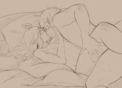 bed bedroom breasts epic_the_musical groping_legs husband_and_wife kiss kissing married married_couple nude nude_female nude_male nudity odypen odysseus odysseus_(epic_the_musical) on_bed penelope_(epic_the_musical) pointy_ears touching_leg wholesome