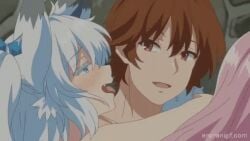 animated anime enjoying flare_arlgrande_jioral gif holding_neck kaifuku_jutsushi_no_yarinaoshi keyarga_(redo_of_healer) moving redo_of_healer setsuna_(redo_of_healer) tnk_(company)