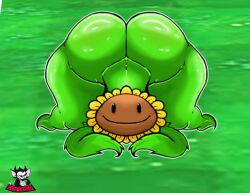 ambiguous_gender anthro ass_up electronic_arts flora_fauna plant plant_girl plantie plants_vs_zombies popcap_games sunflower_(pvz) tagme_(artist) video_game_character