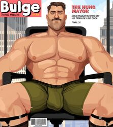 balls bara big_muscles bulge final_fight hairy hudsona male male_only mike_haggar muscles muscular muscular_male tight_clothes