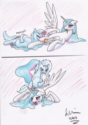 alicorn ambiguous_gender ambiguous_prey bodily_fluids cunnilingus cutie_mark digestion doesnotexist equid equine feathered_wings feathers female female_pred feral feral_pred friendship_is_magic genital_fluids group hi_res horn jewelry magic mammal my_little_pony neck_bulge necklace oral princess_celestia_(mlp) pussy pussy_juice same_size_vore sex stomach_bulge trio trixie_(mlp) unicorn unicorn_horn vaginal_penetration vore wings