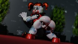 1girls 2026 3d 3d_(artwork) animatronic animatronic_female animatronic_girl ass ass_focus baby_(fnafsl) background big_breasts big_butt big_nipples breasts butt circus_baby circus_baby_(fnaf) circus_baby_(original) clown clown_girl duranomates eyes female female_only five_nights_at_freddy's five_nights_at_freddy's:_sister_location fnaf green_eyes hair huge_butt jordevoir looking_at_viewer looking_back nipples orange_hair panties red_clothing scottgames sister_location solo solo_female weirdodotinc white_body white_skin