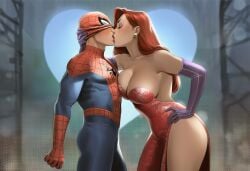 1boy 1boy1girl 1girls ai_generated big_ass big_breasts big_thighs breasts crossover curvaceous curvy curvy_figure digital_media_(artwork) disney female hips huge_ass huge_breasts huge_thighs jessica_rabbit kissing large_ass large_breasts large_thighs legs light-skinned_female light-skinned_male light_skin male male/female married_female marvel marvel_comics mature mature_female peter_parker phophopho red_hair slim_waist spider-man spider-man_(series) straight thick thick_ass thick_hips thick_legs thick_thighs thighs touchstone voluptuous waist who_framed_roger_rabbit wide_hips wife