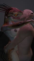 1boy 1boy1girl 1girl1boy 1girls 3d 3d_(artwork) 3d_render alien alien/human alien_girl ass ass_grab avian bird_girl blender breasts breasts_out consensual digitigrade female_alien female_kig-yar female_monster french_kiss french_kissing grabbing_ass halo_(game) halo_(series) hand_on_ass hand_on_head human human_male human_male_on_alien_female human_penetrating ibie'shan jackal_(halo) kig-yar kiss kissing kissing_while_penetrated monster_girl naked nipples nude nude_female nude_male scalie self_upload stand_and_carry_position standing vaginal_penetration vektrie visible_nipples yellow_eyes