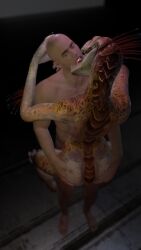 1boy 1boy1girl 1girl1boy 1girls 3d 3d_(artwork) 3d_render alien alien/human alien_girl ass ass_grab avian bird_girl blender breasts breasts_out consensual digitigrade female_alien female_kig-yar female_monster french_kiss french_kissing grabbing_ass halo_(game) halo_(series) hand_on_ass hand_on_head human human_male human_male_on_alien_female human_penetrating ibie'shan jackal_(halo) kig-yar kiss kissing kissing_while_penetrated monster_girl naked nipples nude nude_female nude_male scalie self_upload stand_and_carry_position standing vaginal_penetration vektrie visible_nipples yellow_eyes