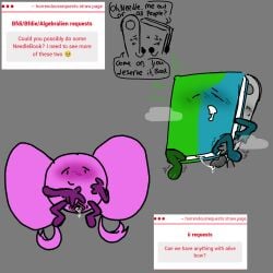 1:1 after_vaginal battle_for_dream_island before_sex bfdi bfdia book_(bfdi) bow_(ii) breath_cloud breathing_heavily creampie creampied cum cum_drip cum_in_pussy cum_inside dialogue digital_art digital_drawing digital_drawing_(artwork) digital_media digital_media_(artwork) digital_painting_(artwork) dripping_cum dripping_pussy dripping_semen drool drooling dw4evrr eyes_rolled_back eyes_rolling_back genital_slit heat_(temperature) holding_leg holding_partner's_leg ii inanimate_insanity legs_apart legs_open legs_spread legs_up looking_down looking_pleasured moaning_female moaning_from_pleasure moaning_in_pleasure needle_(bfdi) orgasm_face orgasm_from_vaginal paws penetrating_pussy penetration_from_behind pussy_ejaculation pussy_focus pussy_juice pussy_juice_drip pussy_juice_trail simple_background simple_drawing spread_pussy spreading_pussy text tremble_spikes trembling_legs trembling_lines trembling_pleasure trembling_spikes twitching wet_pussy