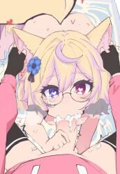 balls blue_eyes boobs brown_eyes cum cum_in_mouth cum_inside cum_on_body cum_on_face cumshot dick dick_on_face dick_on_head dick_on_mouth dickgirl dickgirl/male femboy femboy_penetrated gay gay_male gay_sex glases glasses horse_ears horse_girl horse_tail kikimk male/male male_in_femboy male_only male_penetrated male_penetrating_male male_pov oral oral_penetration oral_sex original original_character sex tail trap twitch vtuber vtuberfanart yellow_hair