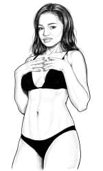 1girls african_american alternate_version_available celebrity idrawnudeladies real_person realistic solo