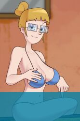 bikini blonde_female blonde_hair glasses hey_arnold! hottie milf miriam_pataki wife