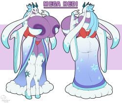 anthro anthro_milf busty cleavage froslass high_heels huge_breasts japanese_clothes mega_busty mega_froslass mehdrawings milf pokemon pokemon_(species) thighhighs