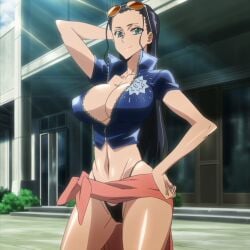 1girls ai ai_assisted ai_generated artstyle_change big_breasts cleavage crop_top crying curvaceous curvy curvy_female curvy_figure fit fit_female nico_robin one_piece prussia123 sexy sexy_body sexy_clothing sexy_female skimpy_clothes tears thong waifu
